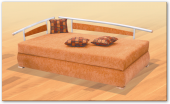 Čalouněná postel - celoplošné lůžko TYKO